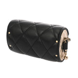 CHANEL シャネル マトラッセ ミニ チェーンポーチ ブラック レディース ラムスキン ポーチ Aランク 中古 銀蔵