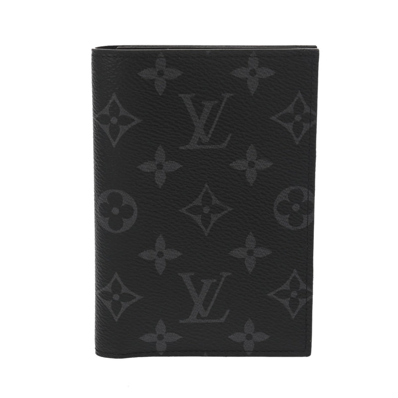 LOUIS VUITTON ルイヴィトン モノグラムエクリプス クーヴェルテュールパスポール NM ブラック M64501 ユニセックス モノグラムキャンバス パスポートケース Aランク 中古 銀蔵