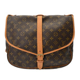 LOUIS VUITTON ルイヴィトン モノグラム ソミュール ブラウン M42254 レディース モノグラムキャンバス ショルダーバッグ Bランク 中古 銀蔵