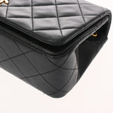 CHANEL シャネル マトラッセ チェーンショルダー 19cm ブラック レディース ラムスキン ショルダーバッグ ABランク 中古 銀蔵