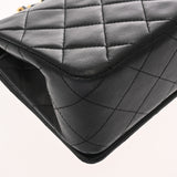 CHANEL シャネル マトラッセ チェーンショルダー 19cm ブラック レディース ラムスキン ショルダーバッグ ABランク 中古 銀蔵