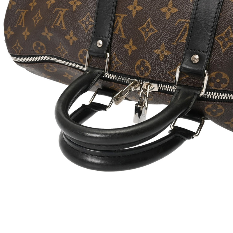 LOUIS VUITTON ルイヴィトン モノグラム マカサー キーポル バンドリエール 45 ブラウン/ノワール M56711 ユニセックス モノグラムマカサー ボストンバッグ ABランク 中古 銀蔵