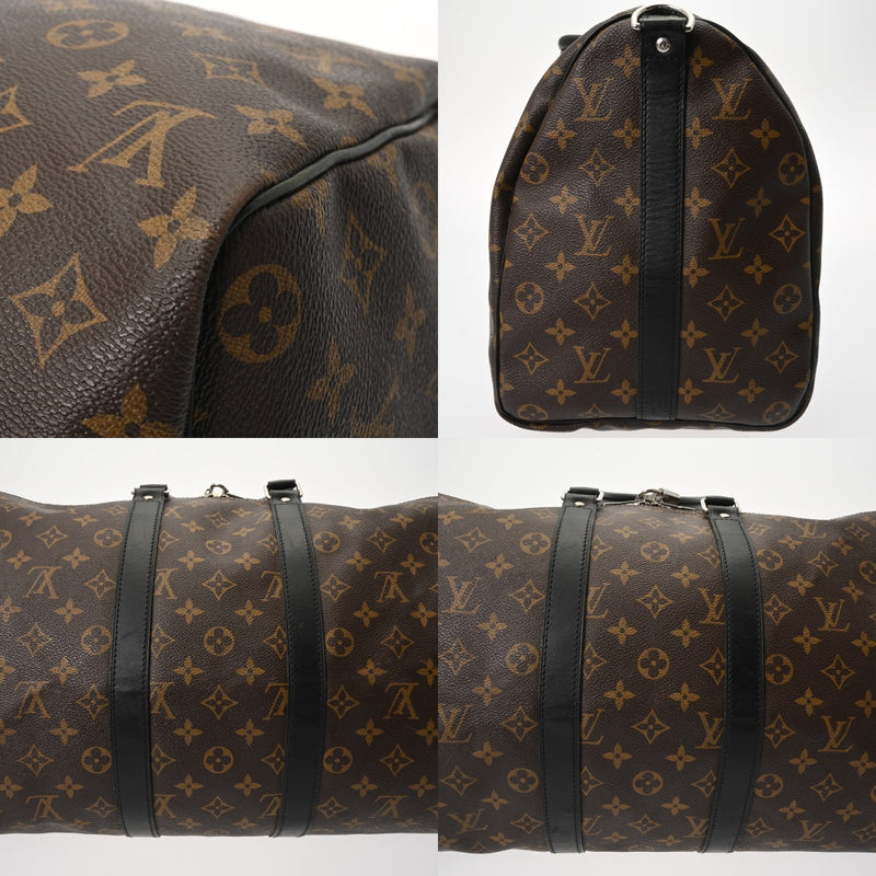 LOUIS VUITTON ルイヴィトン モノグラム マカサー キーポル バンドリエール 45 ブラウン/ノワール M56711 ユニセックス モノグラムマカサー ボストンバッグ ABランク 中古 銀蔵