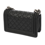 CHANEL シャネル ボーイシャネル チェーンショルダー 20cm ブラック A67085 レディース ラムスキン ショルダーバッグ ABランク 中古 銀蔵