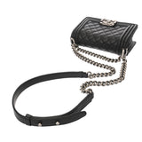 CHANEL シャネル ボーイシャネル チェーンショルダー 20cm ブラック A67085 レディース ラムスキン ショルダーバッグ ABランク 中古 銀蔵