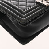 CHANEL シャネル ボーイシャネル チェーンショルダー 20cm ブラック A67085 レディース ラムスキン ショルダーバッグ ABランク 中古 銀蔵