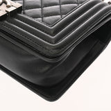 CHANEL シャネル ボーイシャネル チェーンショルダー 20cm ブラック A67085 レディース ラムスキン ショルダーバッグ ABランク 中古 銀蔵