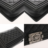 CHANEL シャネル ボーイシャネル チェーンショルダー 20cm ブラック A67085 レディース ラムスキン ショルダーバッグ ABランク 中古 銀蔵