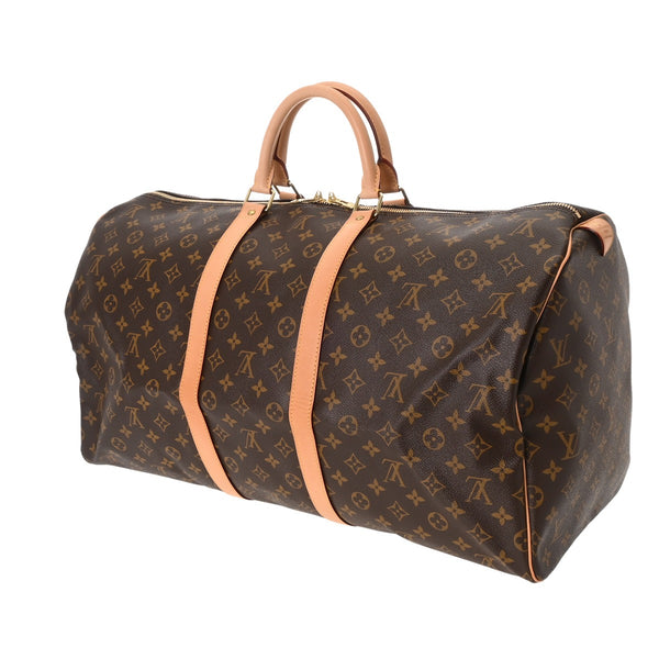 LOUIS VUITTON ルイヴィトン モノグラム キーポル 55 ブラウン M41424 ユニセックス モノグラムキャンバス ボストンバッグ Aランク 中古 銀蔵