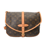 LOUIS VUITTON ルイヴィトン モノグラム ソミュール 30 ブラウン M42256 レディース モノグラムキャンバス ショルダーバッグ Bランク 中古 銀蔵