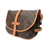 LOUIS VUITTON ルイヴィトン モノグラム ソミュール 30 ブラウン M42256 レディース モノグラムキャンバス ショルダーバッグ Bランク 中古 銀蔵