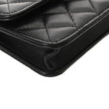CHANEL シャネル マトラッセ ミニ チェーンクラッチ コスチュームパール ブラック レディース ラムスキン ショルダーバッグ 新同 中古 銀蔵