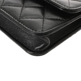 CHANEL シャネル マトラッセ ミニ チェーンクラッチ コスチュームパール ブラック レディース ラムスキン ショルダーバッグ 新同 中古 銀蔵