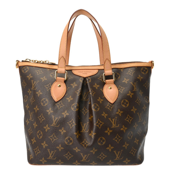 LOUIS VUITTON ルイヴィトン モノグラム パレルモ PM 2WAY ブラウン M40145 レディース モノグラムキャンバス ハンドバッグ Bランク 中古 銀蔵