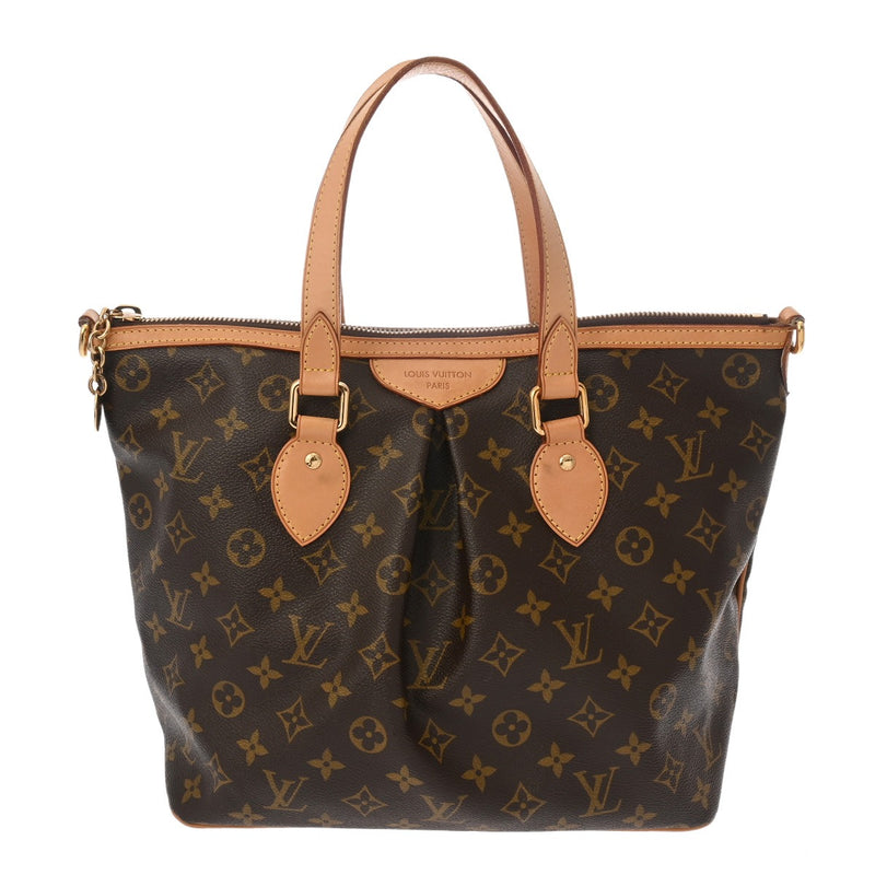 LOUIS VUITTON ルイヴィトン モノグラム パレルモ PM 2WAY ブラウン M40145 レディース モノグラムキャンバス ハンドバッグ Bランク 中古 銀蔵