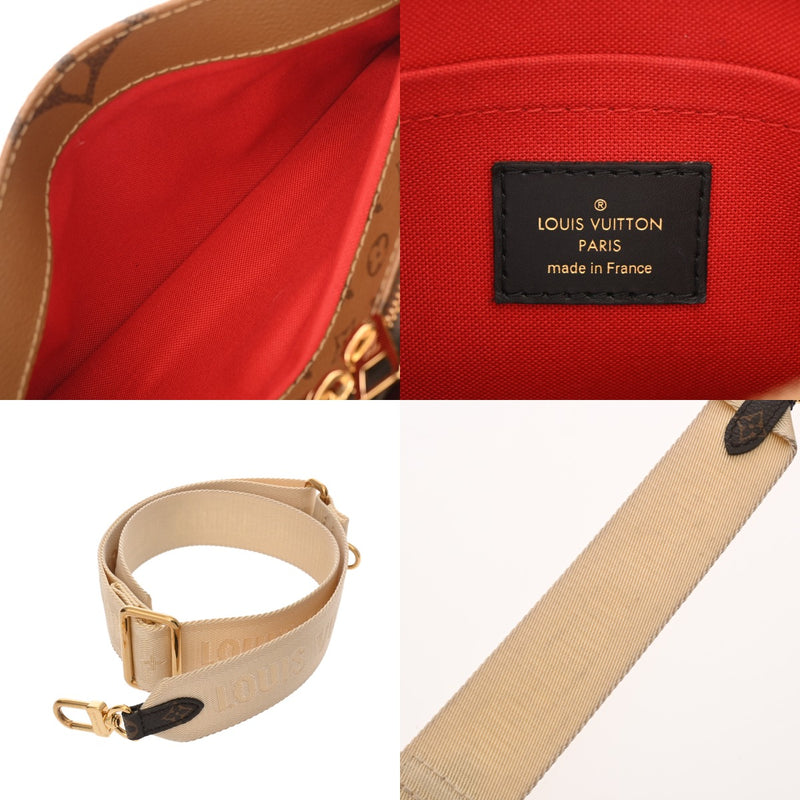 LOUIS VUITTON ルイヴィトン モノグラムリバース オンザゴー EW 2WAY ブラウン M46653 レディース モノグラムキャンバス ハンドバッグ Aランク 中古 銀蔵