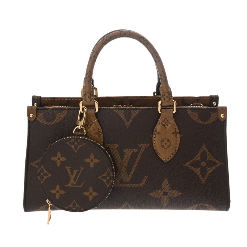 LOUIS VUITTON ルイヴィトン モノグラムリバース オンザゴー EW 2WAY ブラウン M46653 レディース モノグラムキャンバス ハンドバッグ Aランク 中古 銀蔵