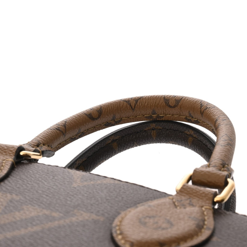 LOUIS VUITTON ルイヴィトン モノグラムリバース オンザゴー EW 2WAY ブラウン M46653 レディース モノグラムキャンバス ハンドバッグ Aランク 中古 銀蔵