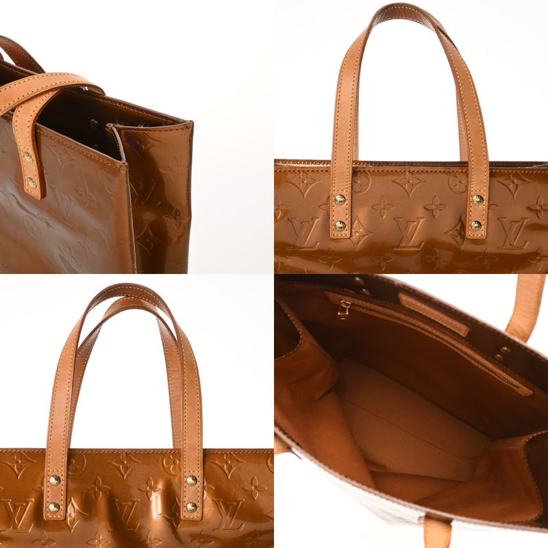 LOUIS VUITTON ルイヴィトン モノグラムヴェルニ リード MM ブロンズ M91143 レディース ヴェルニ ハンドバッグ Bランク 中古 銀蔵