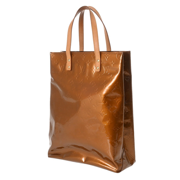 LOUIS VUITTON ルイヴィトン モノグラムヴェルニ リード MM ブロンズ M91143 レディース ヴェルニ ハンドバッグ Bランク 中古 銀蔵