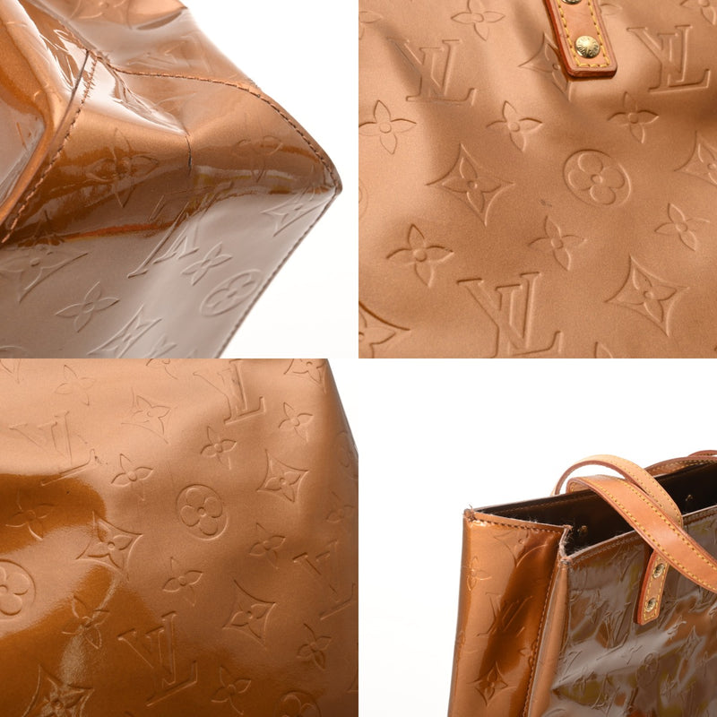 LOUIS VUITTON ルイヴィトン モノグラムヴェルニ リード MM ブロンズ M91143 レディース ヴェルニ ハンドバッグ Bランク 中古 銀蔵