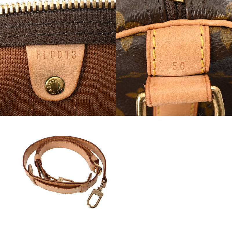 LOUIS VUITTON ルイヴィトン モノグラム キーポルバンドリエール 50 ブラウン M41416 レディース モノグラムキャンバス ボストンバッグ ABランク 中古 銀蔵