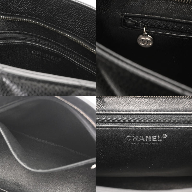 CHANEL シャネル 復刻トート ブラック A01804 レディース キャビアスキン トートバッグ ABランク 中古 銀蔵