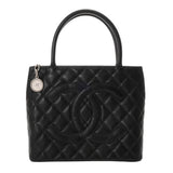 CHANEL シャネル 復刻トート ブラック A01804 レディース キャビアスキン トートバッグ ABランク 中古 銀蔵