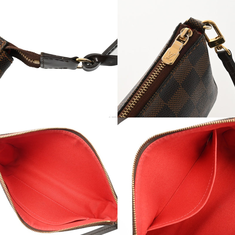 LOUIS VUITTON ルイヴィトン ダミエ ミニ ポシェット アクセソワール 新型 ブラウン N41206 レディース ダミエキャンバス アクセサリーポーチ ABランク 中古 銀蔵