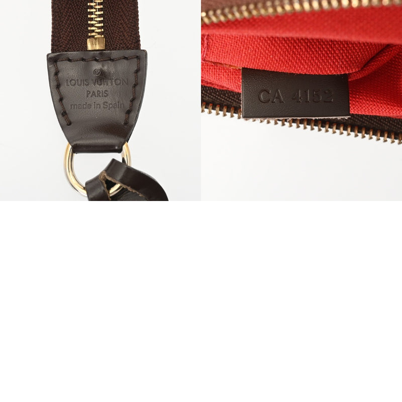 LOUIS VUITTON ルイヴィトン ダミエ ミニ ポシェット アクセソワール 新型 ブラウン N41206 レディース ダミエキャンバス アクセサリーポーチ ABランク 中古 銀蔵