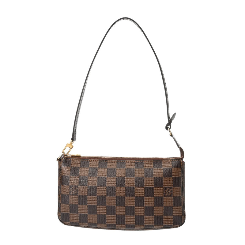 LOUIS VUITTON ルイヴィトン ダミエ ミニ ポシェット アクセソワール 新型 ブラウン N41206 レディース ダミエキャンバス アクセサリーポーチ ABランク 中古 銀蔵