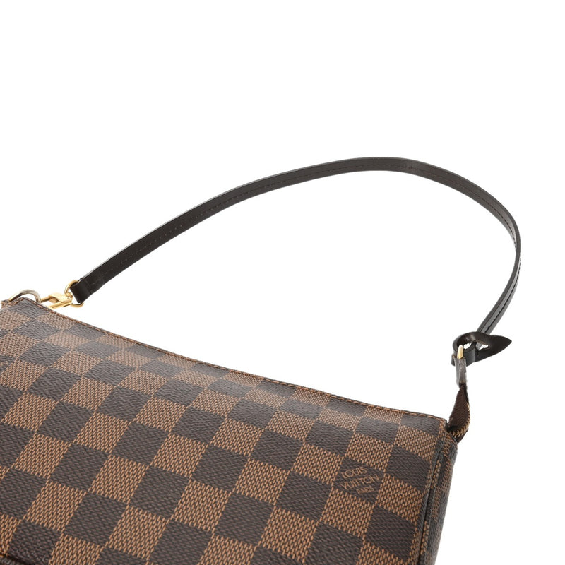 LOUIS VUITTON ルイヴィトン ダミエ ミニ ポシェット アクセソワール 新型 ブラウン N41206 レディース ダミエキャンバス アクセサリーポーチ ABランク 中古 銀蔵