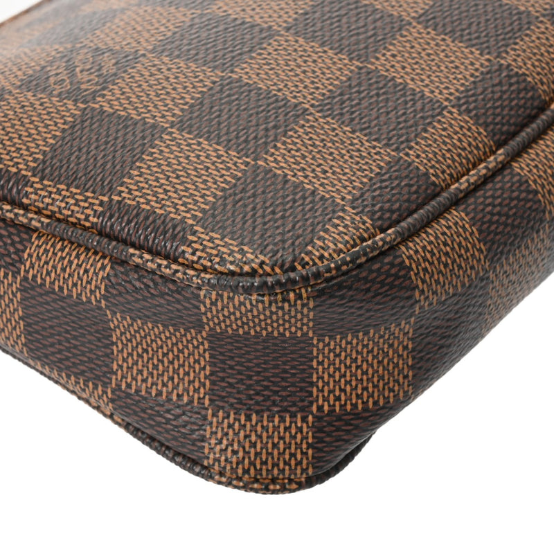 LOUIS VUITTON ルイヴィトン ダミエ ミニ ポシェット アクセソワール 新型 ブラウン N41206 レディース ダミエキャンバス アクセサリーポーチ ABランク 中古 銀蔵