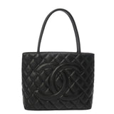 CHANEL シャネル 復刻トート ブラック A01804 レディース キャビアスキン トートバッグ ABランク 中古 銀蔵
