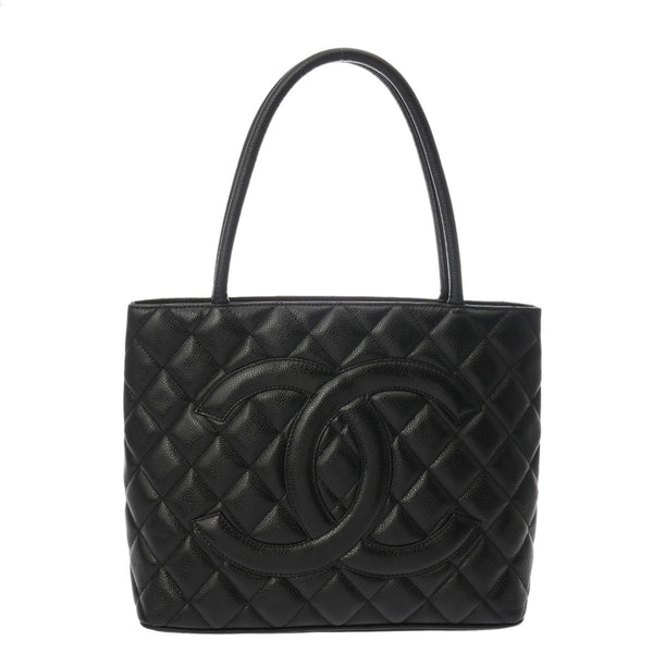 CHANEL シャネル 復刻トート ブラック A01804 レディース キャビアスキン トートバッグ ABランク 中古 銀蔵