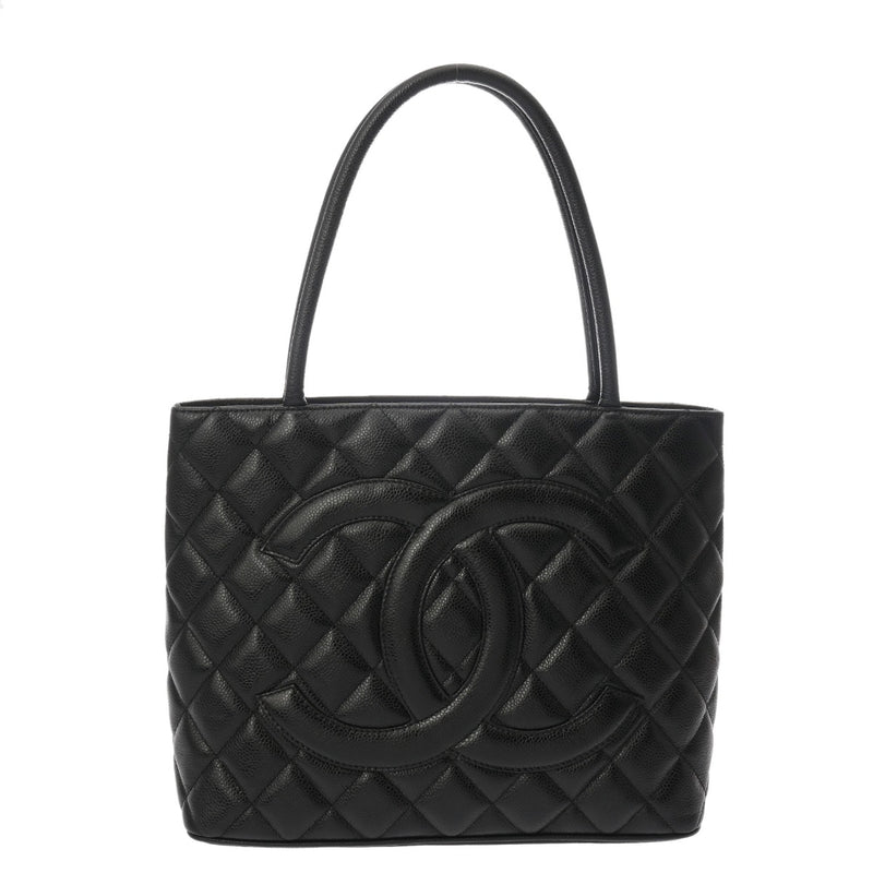 CHANEL シャネル 復刻トート ブラック A01804 レディース キャビアスキン トートバッグ ABランク 中古 銀蔵