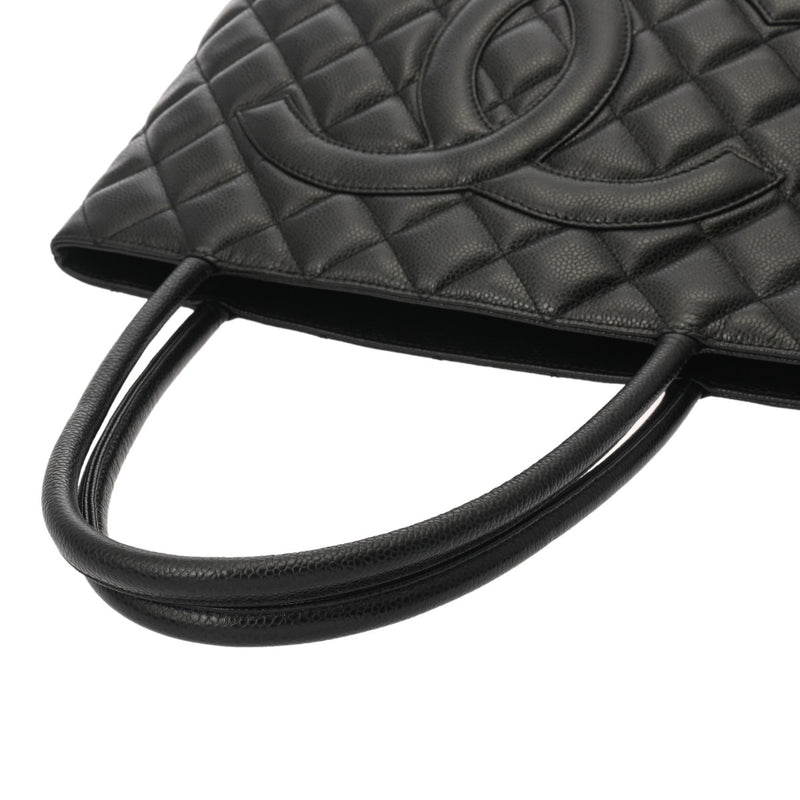 CHANEL シャネル 復刻トート ブラック A01804 レディース キャビアスキン トートバッグ ABランク 中古 銀蔵