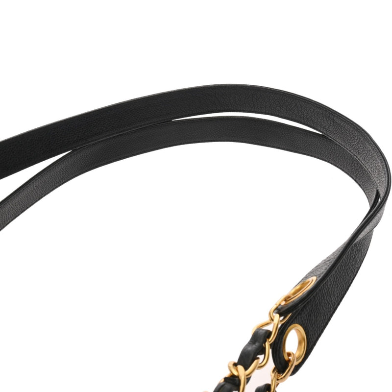 CHANEL シャネル チェーントート ブラック レディース キャビアスキン トートバッグ ABランク 中古 銀蔵
