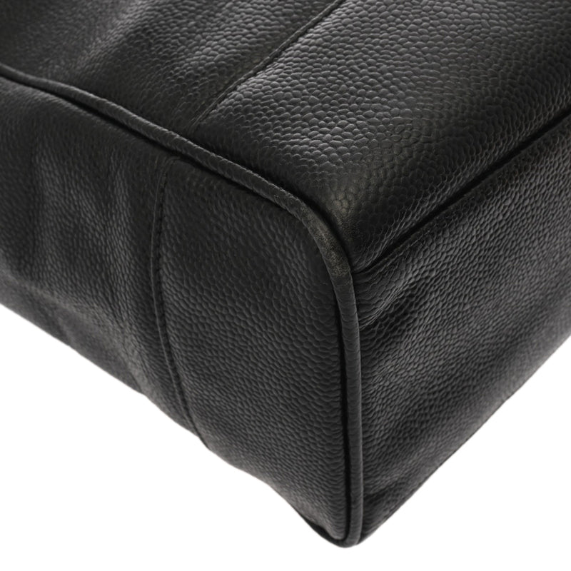 CHANEL シャネル チェーントート ブラック レディース キャビアスキン トートバッグ ABランク 中古 銀蔵