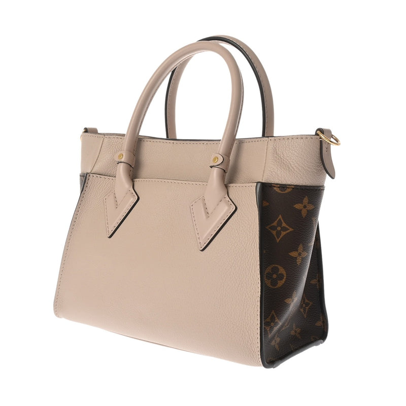 LOUIS VUITTON ルイヴィトン モノグラム オンマイサイド PM グレージュ M57729 レディース モノグラムキャンバス カーフ 2WAYバッグ Aランク 中古 銀蔵