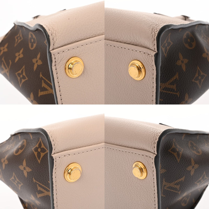 LOUIS VUITTON ルイヴィトン モノグラム オンマイサイド PM グレージュ M57729 レディース モノグラムキャンバス カーフ 2WAYバッグ Aランク 中古 銀蔵