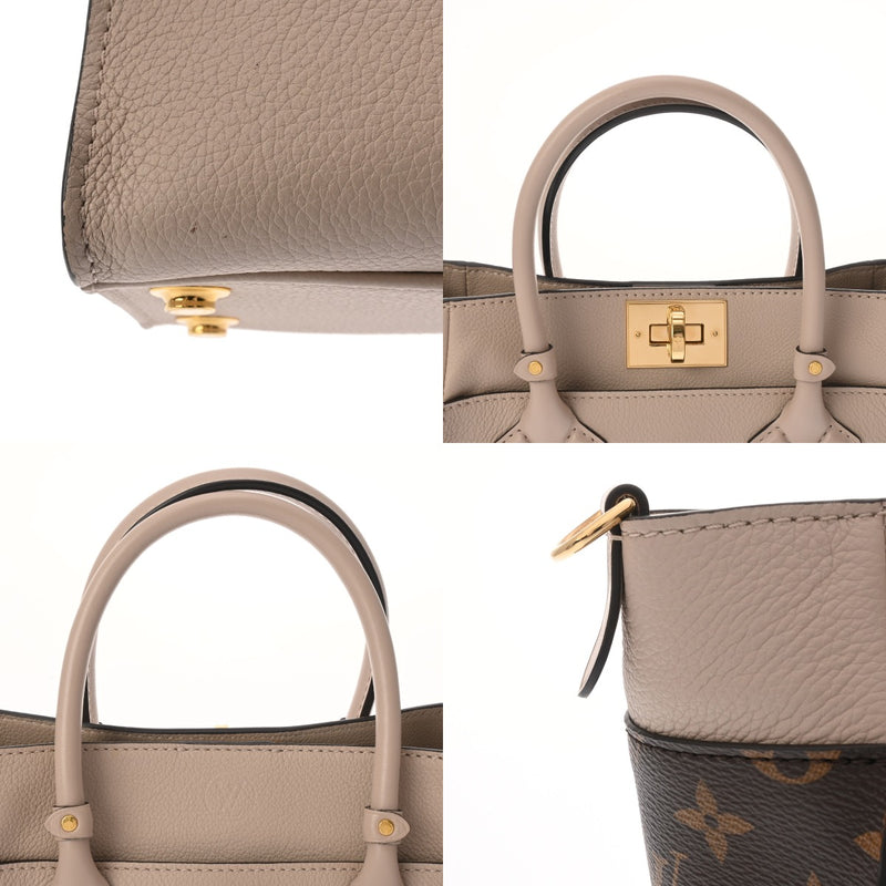 LOUIS VUITTON ルイヴィトン モノグラム オンマイサイド PM グレージュ M57729 レディース モノグラムキャンバス カーフ 2WAYバッグ Aランク 中古 銀蔵