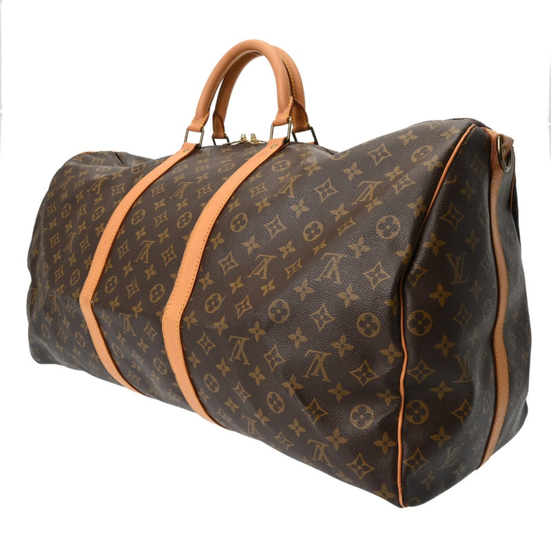 LOUIS VUITTON ルイヴィトン モノグラム キーポルバンドリエール 60 ブラウン M41412 ユニセックス モノグラムキャンバス ボストンバッグ Bランク 中古 銀蔵