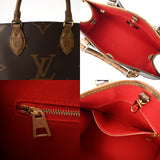 LOUIS VUITTON ルイヴィトン モノグラムリバース オンザゴー PM ブラウン M46373 レディース モノグラムキャンバス ハンドバッグ 未使用 銀蔵