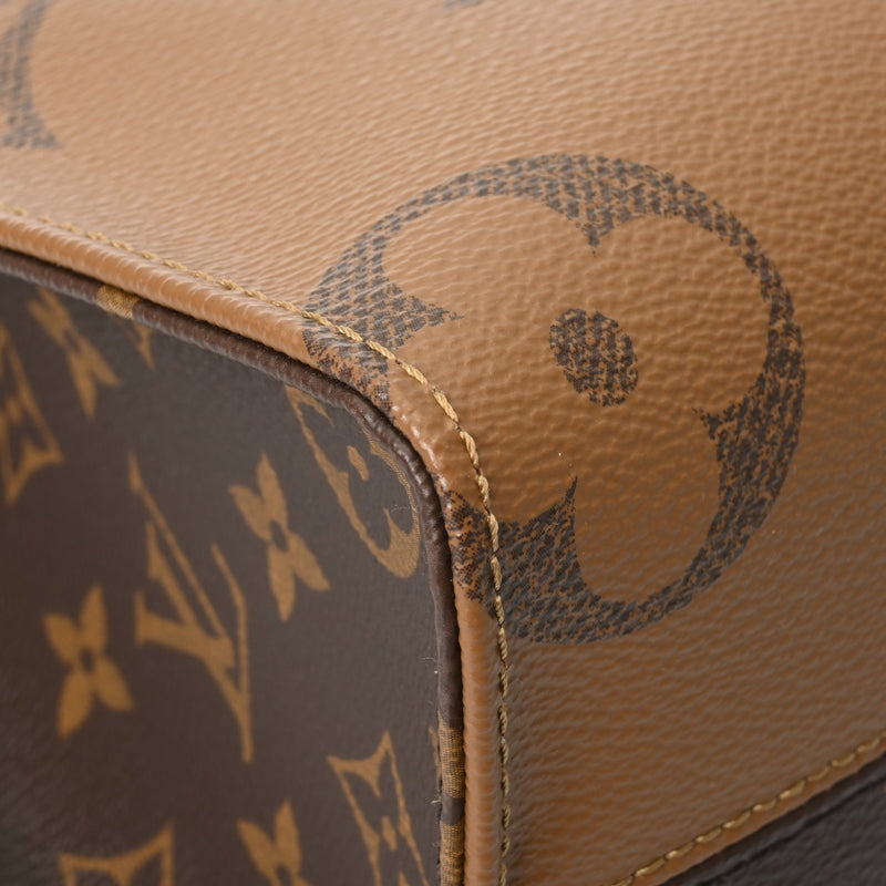 LOUIS VUITTON ルイヴィトン モノグラムリバース オンザゴー PM ブラウン M46373 レディース モノグラムキャンバス ハンドバッグ 未使用 銀蔵