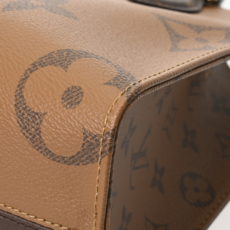 LOUIS VUITTON ルイヴィトン モノグラムリバース オンザゴー PM ブラウン M46373 レディース モノグラムキャンバス ハンドバッグ 未使用 銀蔵
