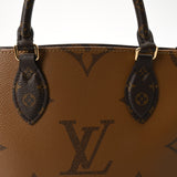 LOUIS VUITTON ルイヴィトン モノグラムリバース オンザゴー PM ブラウン M46373 レディース モノグラムキャンバス ハンドバッグ 未使用 銀蔵