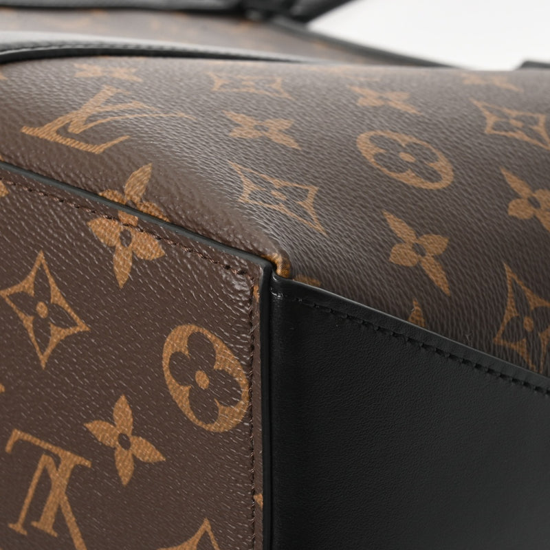 LOUIS VUITTON ルイヴィトン モノグラム マカサー ウィークエンド トート PM 2WAY ブラウン/ノワール M45734 メンズ モノグラムマカサー トートバッグ 新同 中古 銀蔵