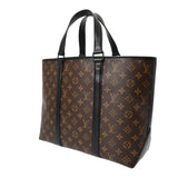 LOUIS VUITTON ルイヴィトン モノグラム マカサー ウィークエンド トート PM 2WAY ブラウン/ノワール M45734 メンズ モノグラムマカサー トートバッグ 新同 中古 銀蔵
