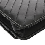 CHANEL シャネル Vステッチ チェーンウォレット ブラック A80982 レディース ラムスキン ショルダーバッグ Aランク 中古 銀蔵